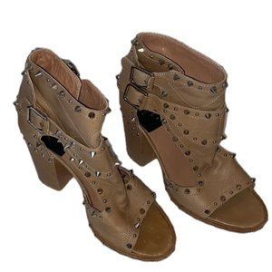 Laurence Dacade Rush Spiked Sandals Tan Leather